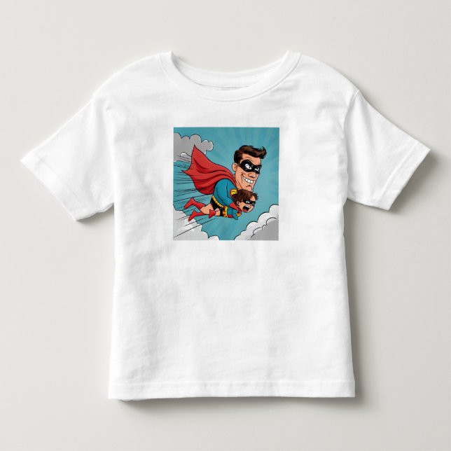 Superhjälte Far T Shirt (Framsida)