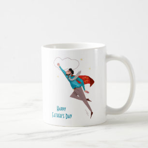 Superhjälte fars dag kaffemugg
