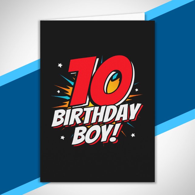 Superhjälte födelsedag - 10 år gammal - 10-årsdag kort (Skapare uppladdad)