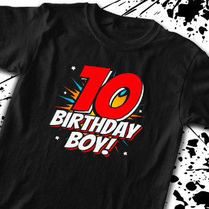 Superhjälte-födelsedag - 10 år gammal - 10:e födel t shirt