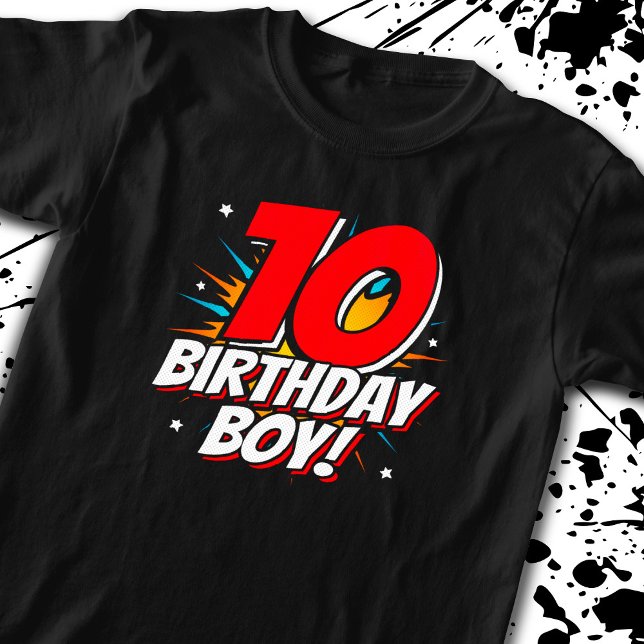 Superhjälte-födelsedag - 10 år gammal - 10:e födel t shirt (Skapare uppladdad)