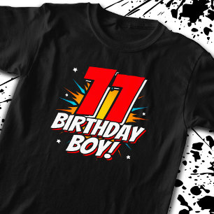 Superhjälte-födelsedag - 11 år gammal - 11:e födel t shirt