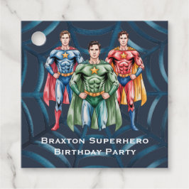 Superhjälte-Födelsedagsfest för Boys-Tack Gåvor Etiketter