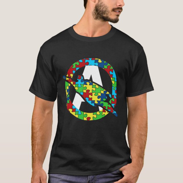 Superhjälte för ökad medvetenhet om autism t shirt (Framsida)