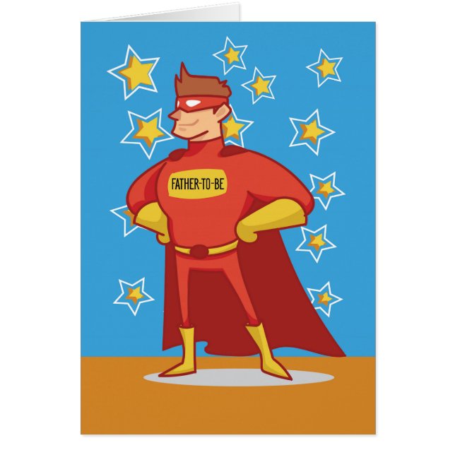 Superhjälte från far till Fars dag Hälsningskort (Framsidan)