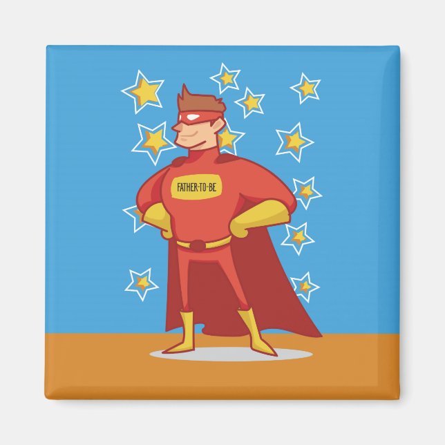 Superhjälte från far till Fars dag Magnet (Framsidan)
