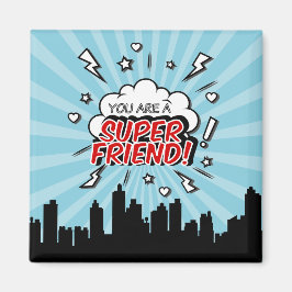 Superhjälte Friend Tecknad Valentine Magnet
