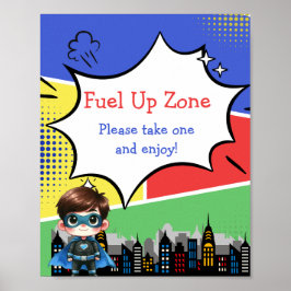 Superhjälte Fuel Up Poster