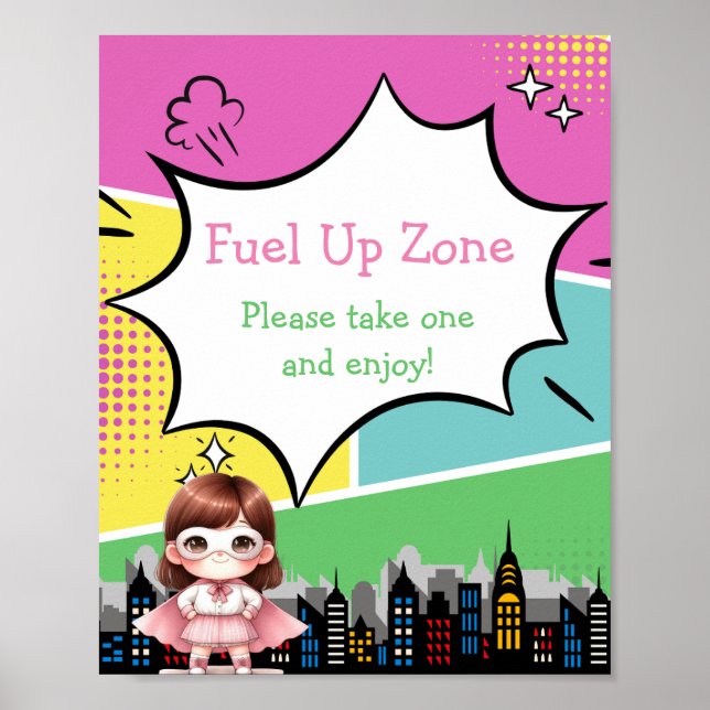 Superhjälte Fuel Up Poster (Framsidan)