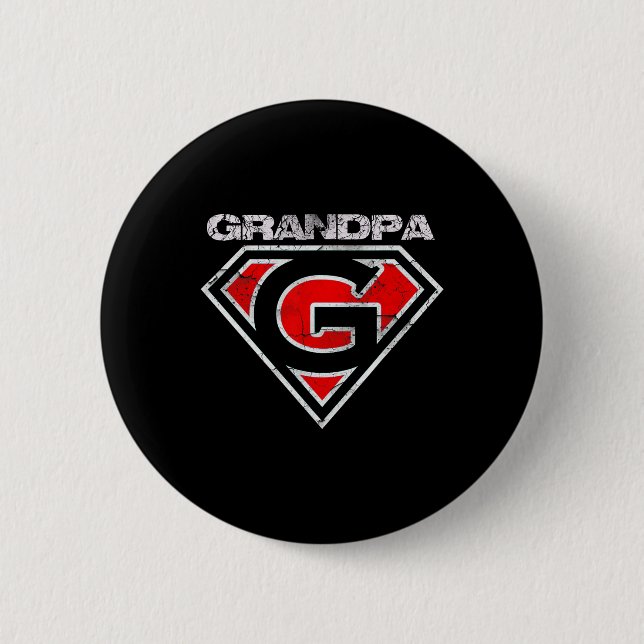 Superhjälte Funny Gift Fars dag Shirt Knapp (Framsida)