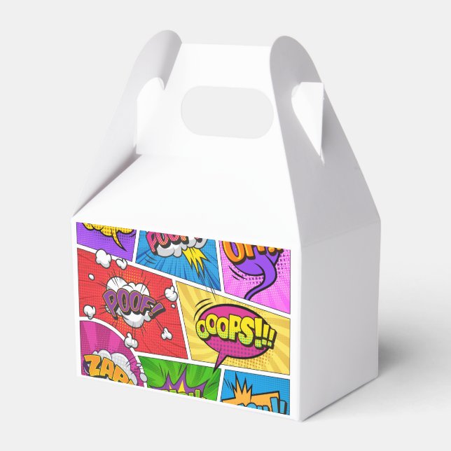 Superhjälte Gamer Tecknad bok design FAVOR BOX Presentaskar (Framsidan Sidan)