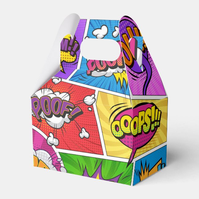Superhjälte Gamer Tecknad bok design FAVOR BOX Presentaskar (Framsidan Sidan)
