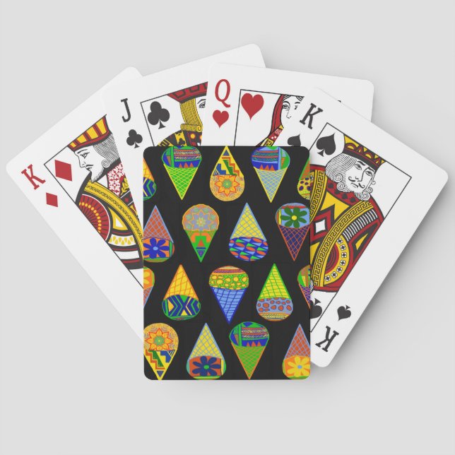 Superhjälte glasskoner casinokort (Baksidan)