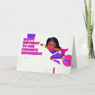 Superhjälte Grattis på födelsedagen, 5" x 7", mapp Tack Kort