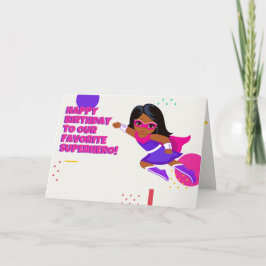 Superhjälte Grattis på födelsedagen, 5" x 7", mapp Tack Kort