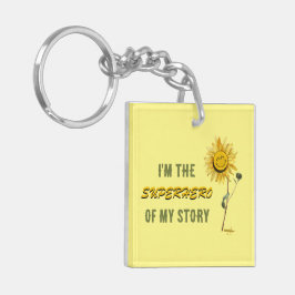 Superhjälte Gult Acrylic Keychain av Adiela Akoo