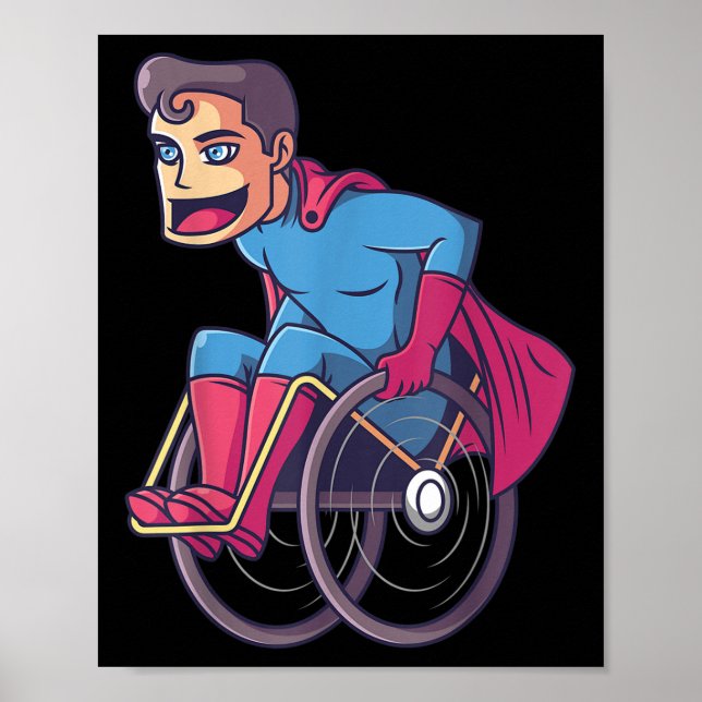 Superhjälte i Amputee Handicap Disability Poster (Framsidan)