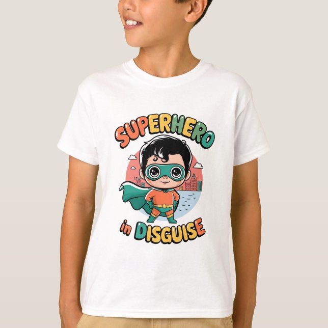 Superhjälte i maskopi t shirt (Framsida)