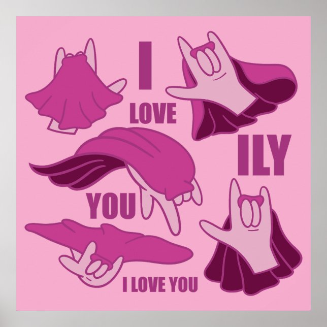 Superhjälte ILY - ASL Design Poster (Framsidan)