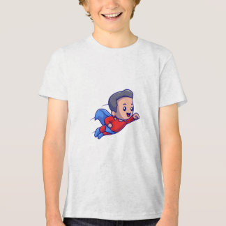 Superhjälte Kid Roligt Flies Hero Graphic tshirt T Shirt