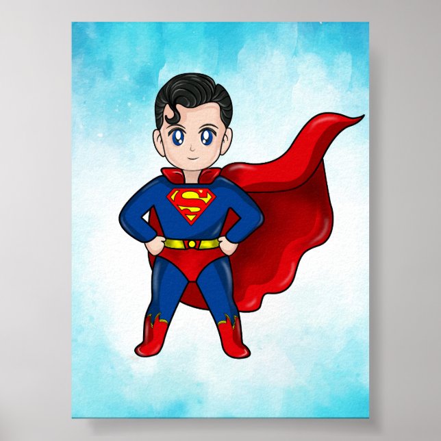 Superhjälte Kids Printable Poster - Roligt Kids Fa (Framsidan)