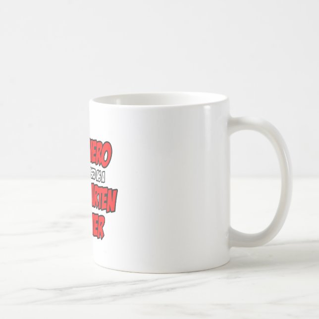 Superhjälte... Kindergarten Lärare Kaffemugg (Höger)