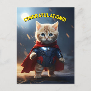 Superhjälte Kitten Vykort