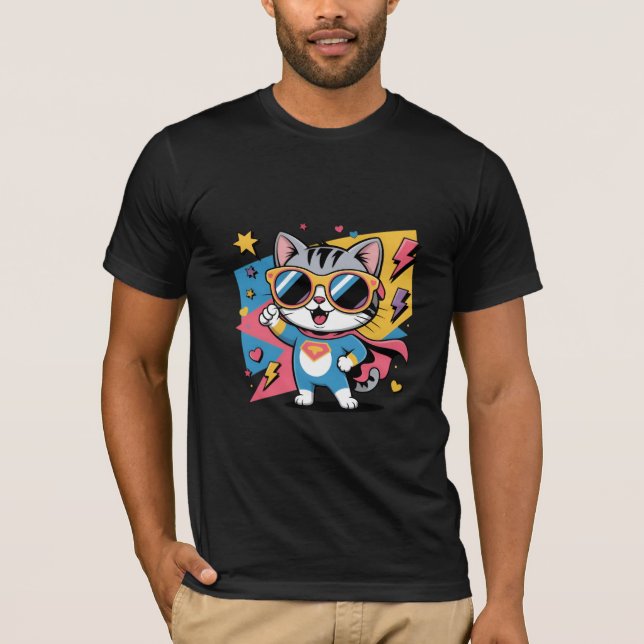 Superhjälte Kitty Kraft T Shirt (Framsida)