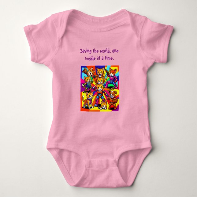 Superhjälte - Kullor - Valpar  Baby Body T Shirt (Framsida)