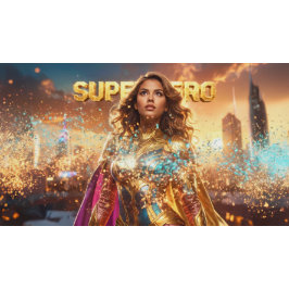 SUPERHJÄLTE - KVINNLIG SUPERHJÄLTE PRYDNADSKUDDE