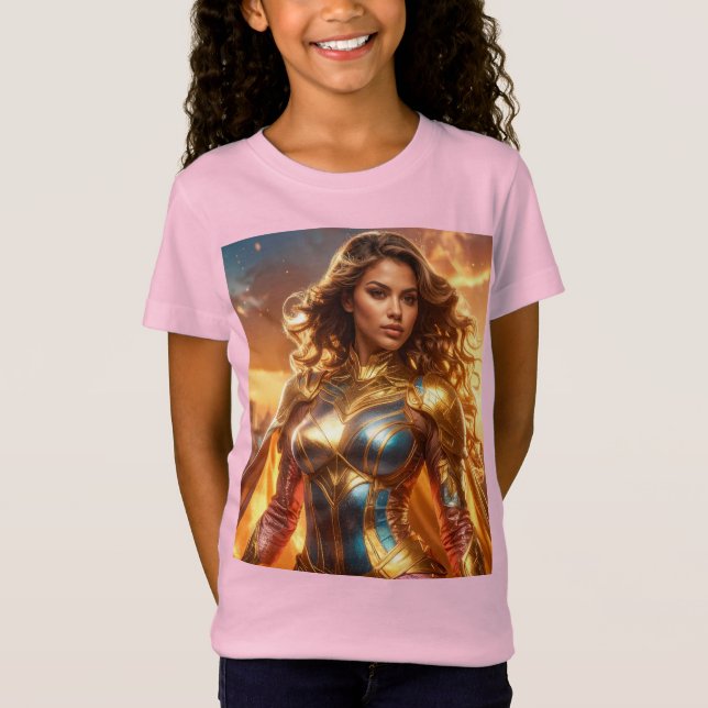 SUPERHJÄLTE - KVINNLIG SUPERHJÄLTE T SHIRT (Framsida)