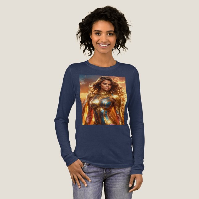 SUPERHJÄLTE - KVINNLIG SUPERHJÄLTE T SHIRT (Hel framsida)
