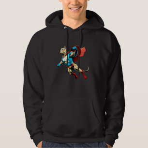 Superhjälte Labrador Retriever Red Cape Toppen Her Hoodie