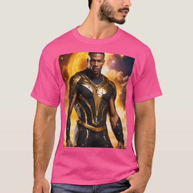 superhjälte med tidsenlig t-shirt (Framsida)