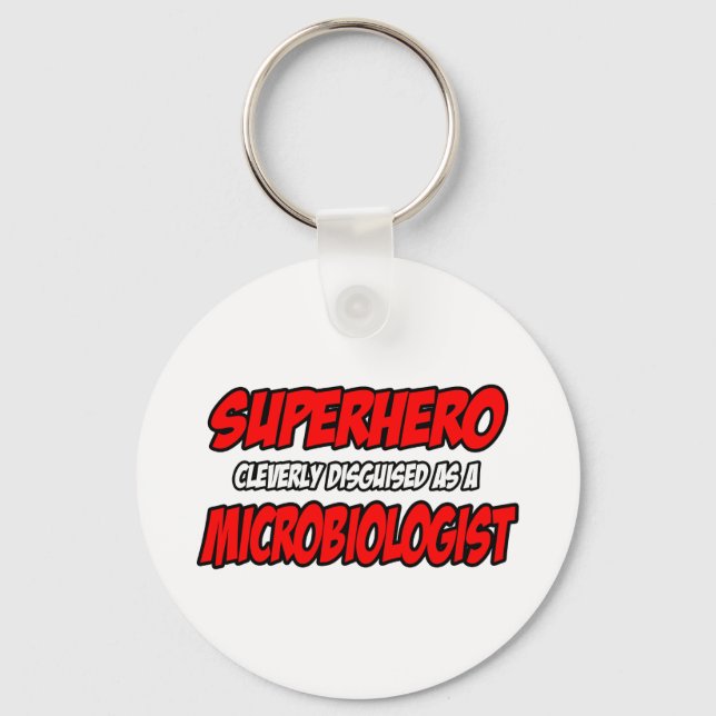 Superhjälte...mikrobiolog Nyckelring (Framsida)