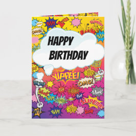 Superhjälte Monogram Birthday Surprise Kids Card Kort