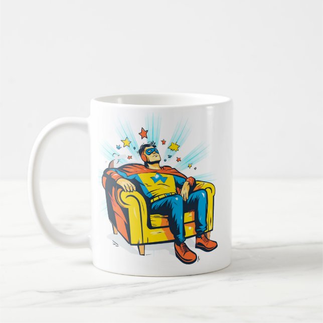 Superhjälte på faderns dag kaffemugg (Vänster)
