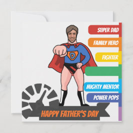 Superhjälte Pappa Farsdagskort Julkort