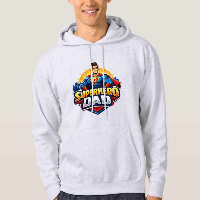 Superhjälte Pappa Hoodie (Framsida)