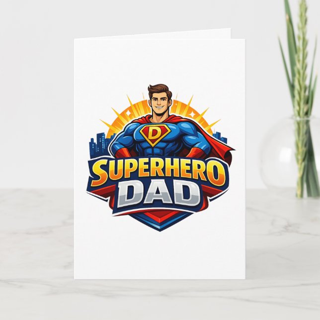 Superhjälte Pappa Kort (Framsida)