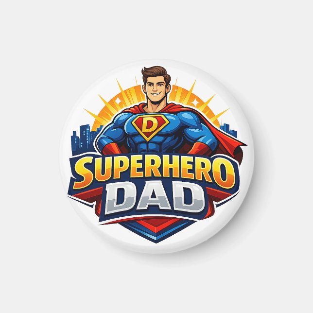 Superhjälte Pappa Magnet (Framsidan)