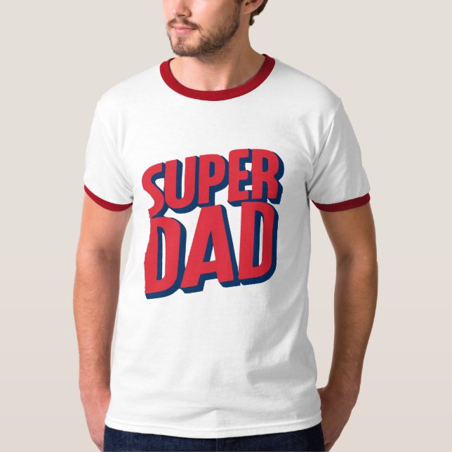 Superhjälte Pappa T Shirt (Framsida)