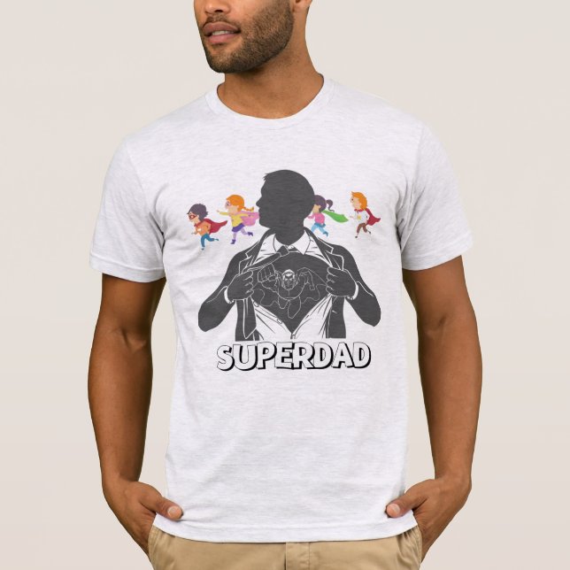 Superhjälte Pappa T Shirt (Framsida)