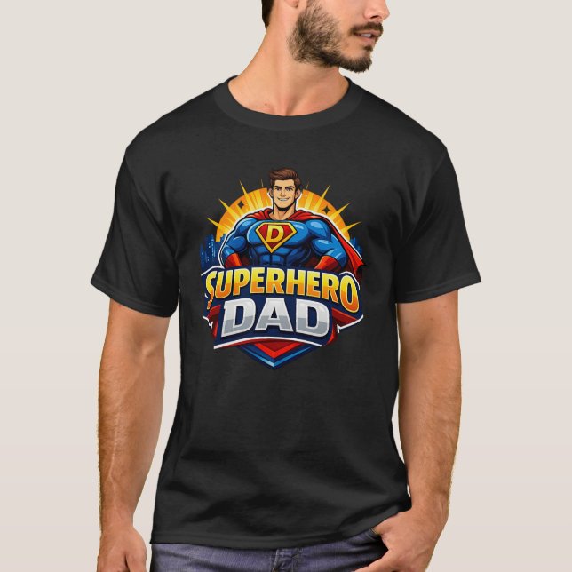 Superhjälte Pappa T Shirt (Framsida)