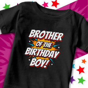 Superhjälte Party Tecknader Brother of Birthday Bo T Shirt