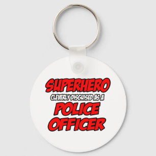 Superhjälte...polischef Nyckelring