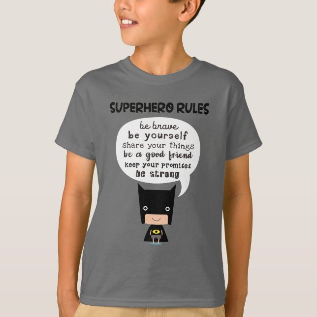 Superhjälte Regler T Shirt (Framsida)