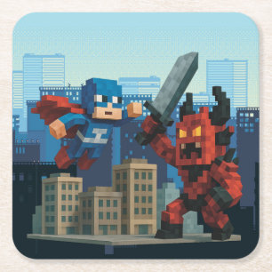 Superhjälte Skyblade Showdown Tote Bag Underlägg Papper Kvadrat