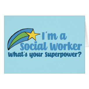 Superhjälte Social Worker Card Hälsningskort