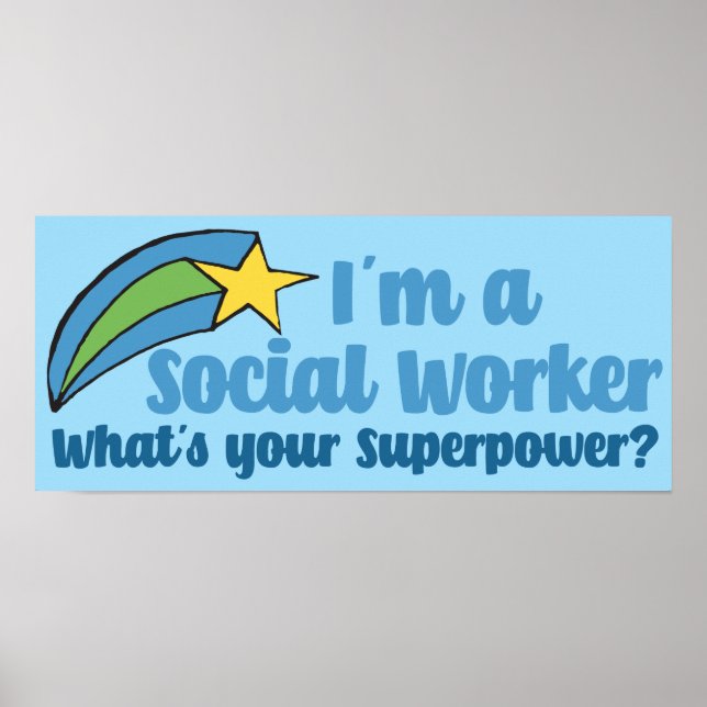 Superhjälte Social Worker Poster (Framsidan)